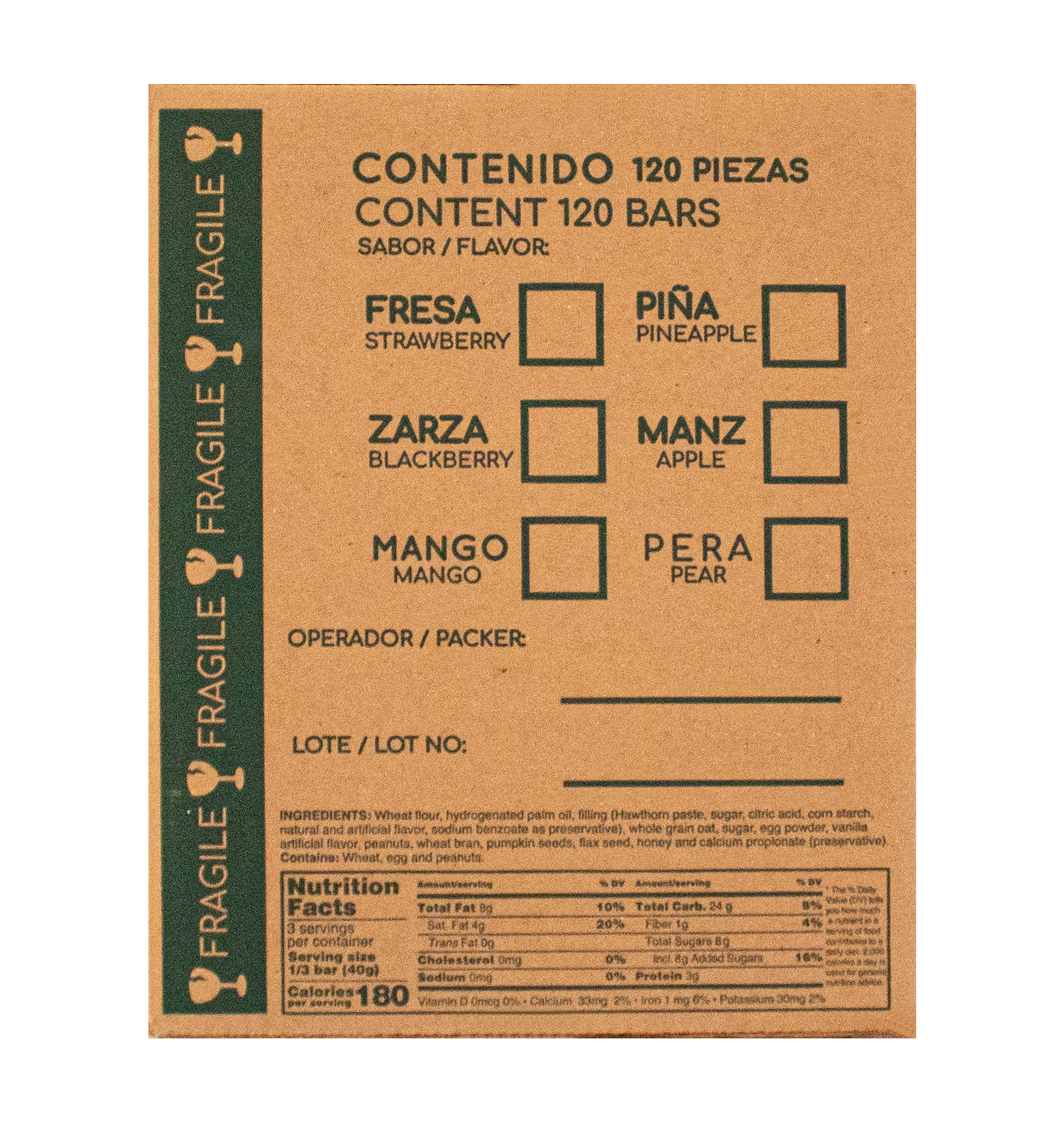 Delibarras tradicional 120 piezas combinado (Caja).